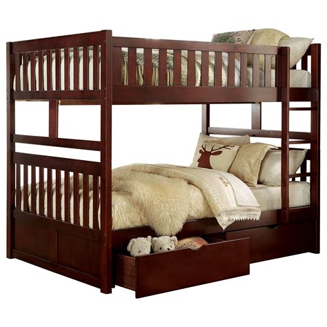Homelegance Rowe Casual Full Over Full Bunk Bed With