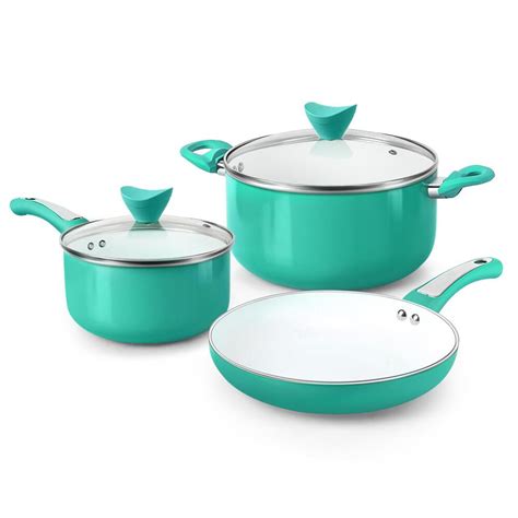 Fgy 5 Pieces Pots And Pans Set 95 Inch Frying Pan 2 Qt Sauce Pan W Lid