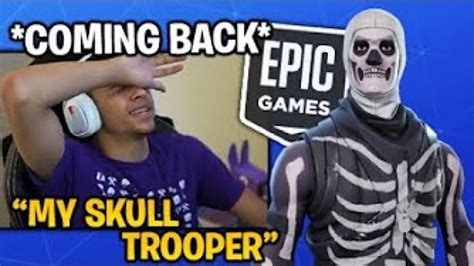 Myth Reacts To The New Skull Trooper Skin At Fortnite Tokyvideo