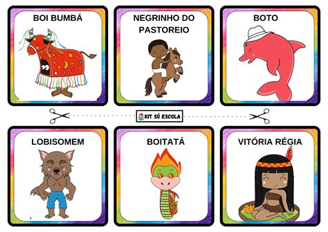 Personagem Do Folclore Para Imprimir Colorido