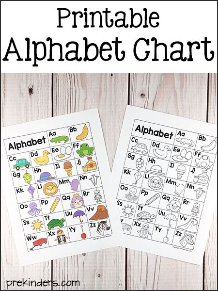 She woke up early one morning (before i was really ready to see a child), so i thought i'd show them to her. Printable Alphabet Chart - PreKinders