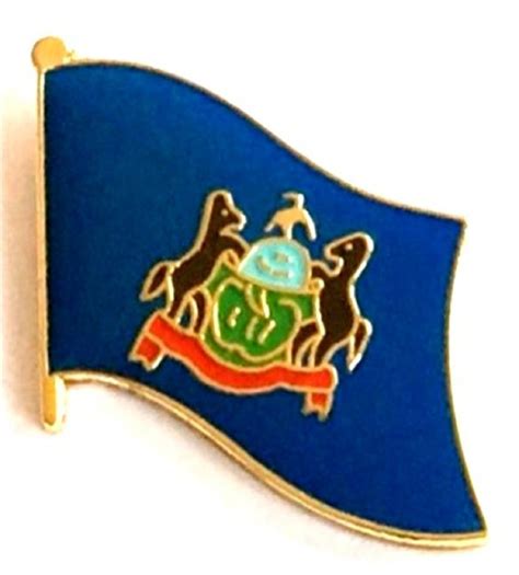 Pennsylvania Flag Lapel Pin State Single And Double Flag Pins On Sale