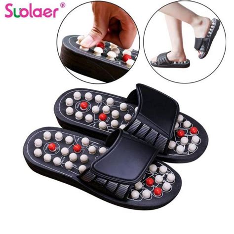 1 Pair Reflexology Foot Massager Slippers Acupuncture Therapy Shoes Sandals