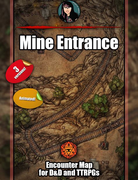 Mine Entrance Battle Map With Foundry Vtt Support Animated Webm