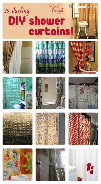 Custom shower curtain for beginner level sewing. DIY Shower Curtains 25 Awesome Ideas | Refresh Restyle
