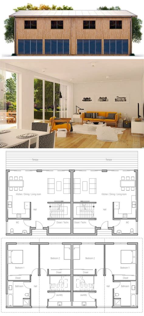 45 Best Duplex House Plans Images On Pinterest Duplex House Plans