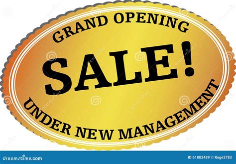 Grand Opening Sticker Stock Image Image Of Open Sale 61803489