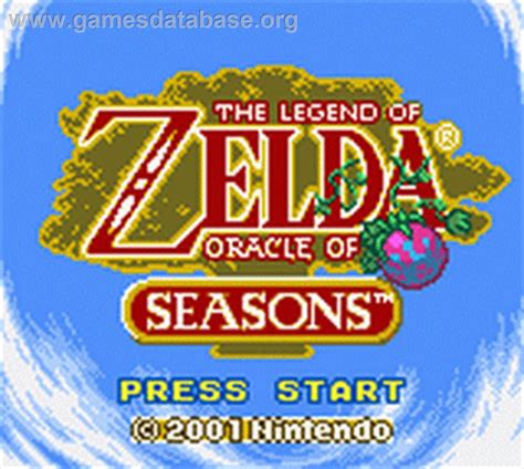 Legend Of Zelda Oracle Of Seasons Nintendo Game Boy Color Artwork