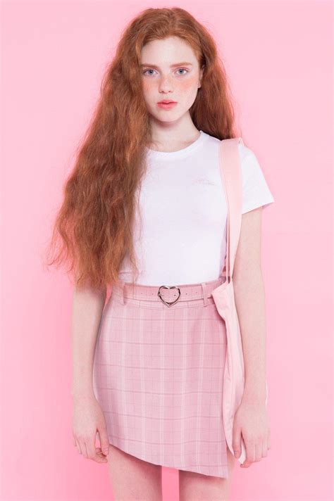 Aesthetic Cute Heart Belt Mini School Skirt Cosmique Studio