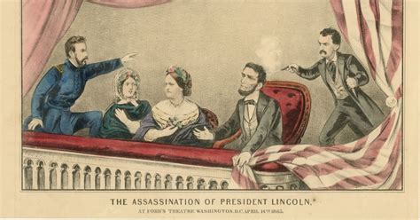 April 14 1865 President Abraham Lincoln Is Shot By John Wilkes Booth At Fords Threatre