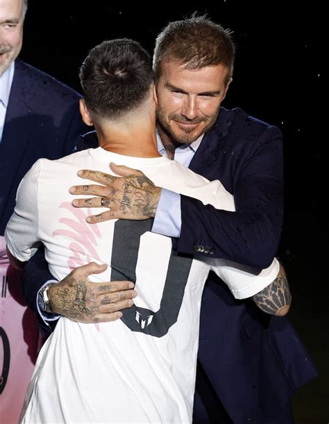 Lionel Messi Meets David Beckham At Inter Miami