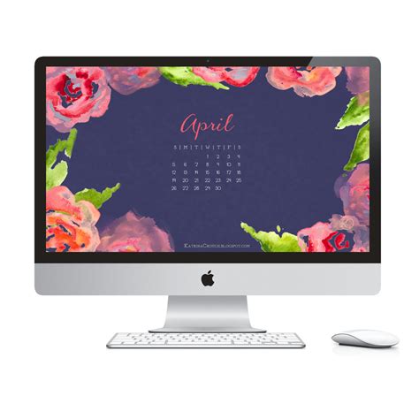 Katrina April Desktop Calendar 2015