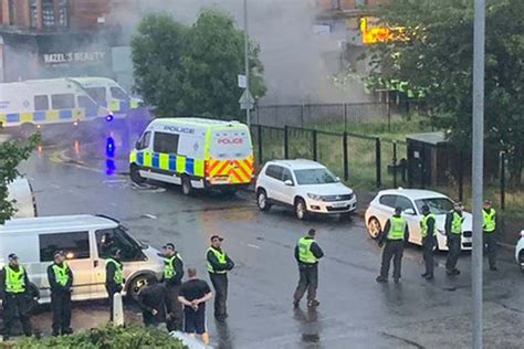 Glasgow Incident Riot Police Deal With Significant Disorder Sparked