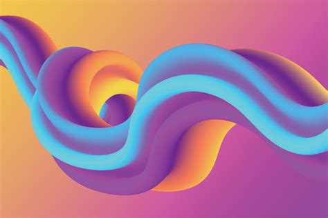 Pink And Blue Liquid Gradient Background Dynamic Fluid Twisted Shape