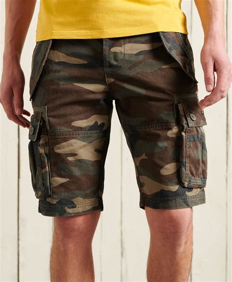 mens core cargo heavy shorts in colorado camo superdry