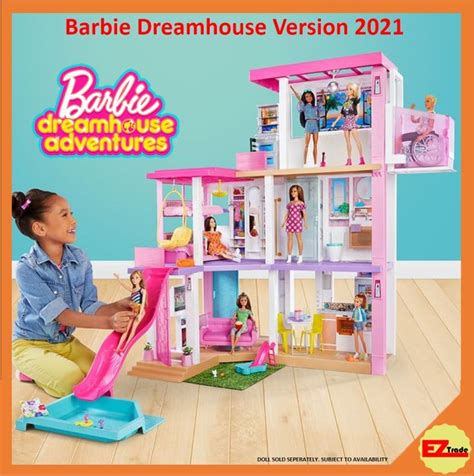 Surprise T Mattel Barbie Dreamhouse 2021 Large Dollhouse With Pool Slide Elevator Lights