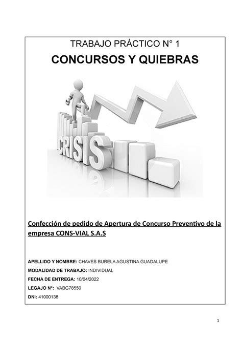 Tp1 Concursos Y Quiebras Chaves B Agustina Trabajo PrÁctico N° 1