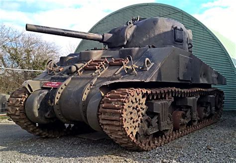 M4a4 Sherman Medium Tank At Cobbaton Combat Collection Museum Tank