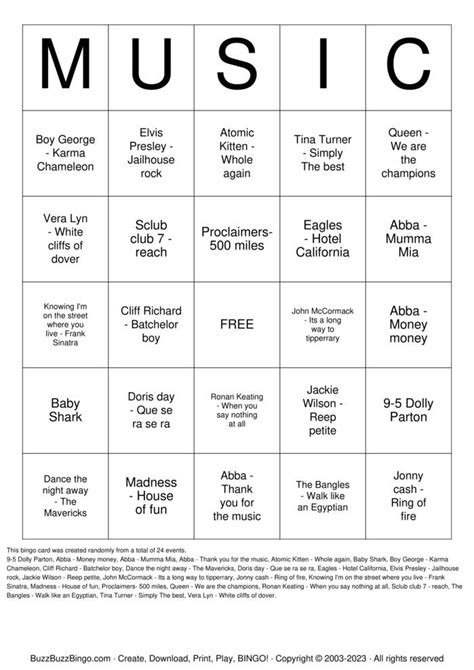 music bingo cards to download print and customize