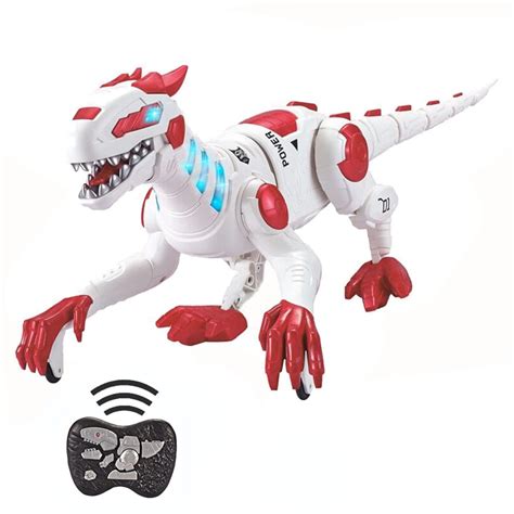Buy 24ghz Remote Control Dinosaur Toys Led Light Up Walking And Roaring