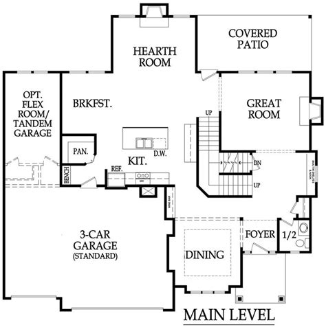 Sequoia Two Story Main Floor Plan By Kc Builders And Design Inc New