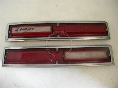1966 Chevrolet Biscayne Used 5957949 5957950 Tail Light Lens With Trim