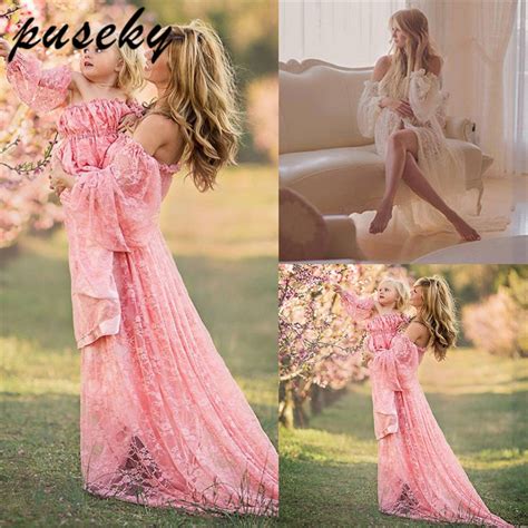 Maternity Photography Props Pregnancy Fancy Dress Lace Robe Strapless