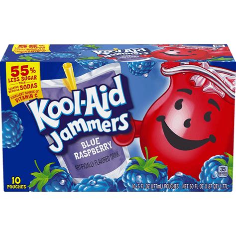 Kool Aid Jammers Flavored Drink Blue Raspberry Juice Boxes Fishers