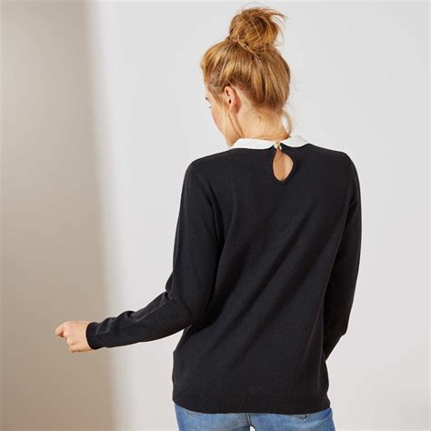 Pull Fin Col Claudine Femme Noir Kiabi 1000€