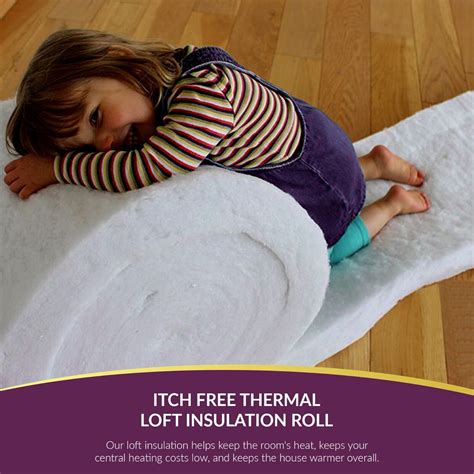 Itch Free Eco Loft Insulation Roll Thermal Construction L8m X W370mm X