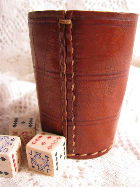 Leather Dice Cup Etsy Dice Cup Leather Etsy