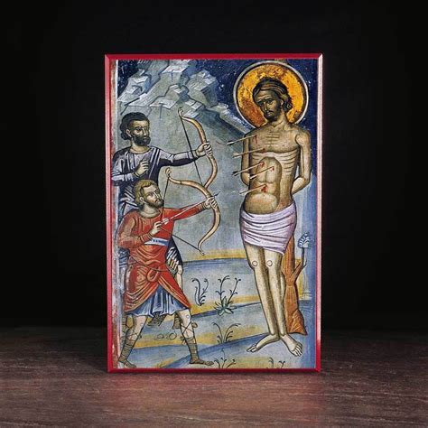 Martyrdom Of Saint Sebastian Athos Icon S344 Legacies Icons