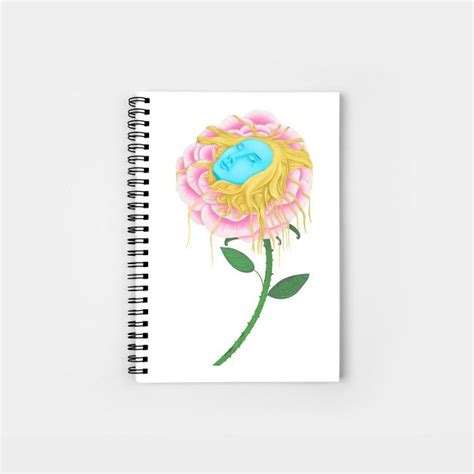Woman In A Flower Flower Notebook Teepublic Flower Notebook