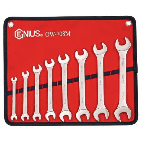 Genius Tools Ow 708m Double Open End Wrench Set 6 22mm 8 Pieces Metric