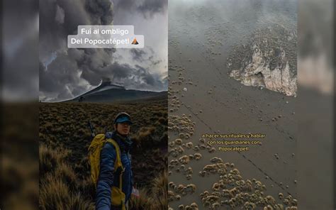 Es muy pegrilosoooo Joven sube al ombligo del volcán Popocatépetl Video La Prensa