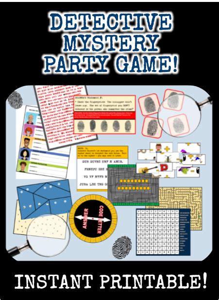 Murder Mystery Party Games Free Printable