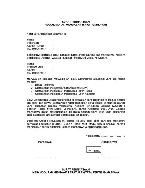 Ketika dua orang atau 2 instansi melakukan kesepakatan, biasanya akan diperlukan sebuah perjanjian atau jaminan untuk kepastian. Contoh Surat Pernyataan Kesanggupan Membayar Hutang Dengan ...