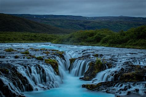 A Naturally Blue Waterfall In Iceland 6000×4000 Wallpaperable