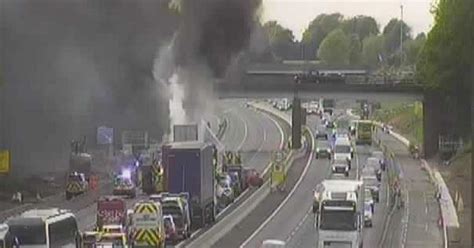 Motorway Reopened After Vehicle Fire Caused Plumes Of Smoke To Fill