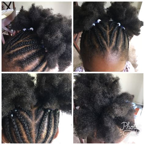 Kids Braids And Two Puffs Kids Hairstyles Hair Styles Toddler Braids