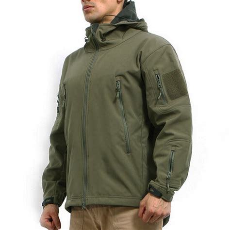 Stalker Soft Shell Waterproof And Windproof Fleece Hooded Jacket Green