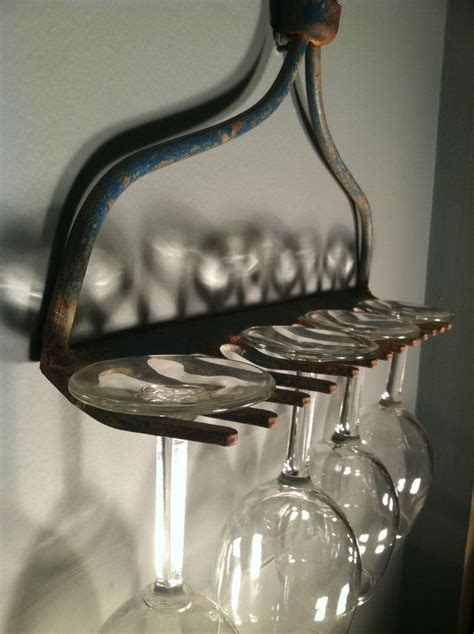 Wine Glass Holder Recycled Vintage Rake Wine Glass Holder Glass