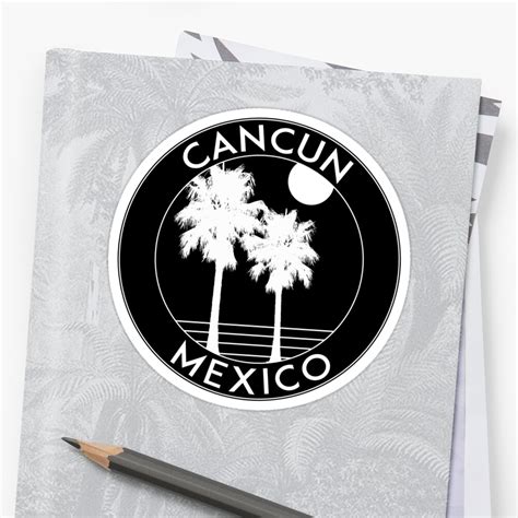 Cancun Mexico Sticker By Myhandmadesigns Redbubble
