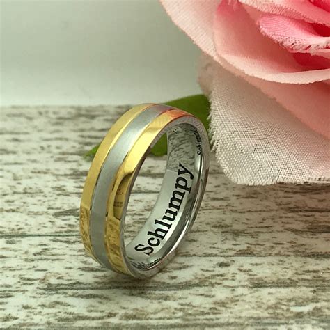 Personalized Rings Engraved Rings Stainless Steel Ring 2 Etsy