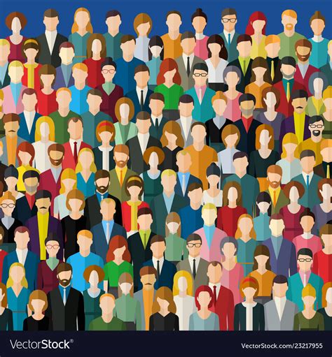 Crowd Of Abstract People Royalty Free Vector Image