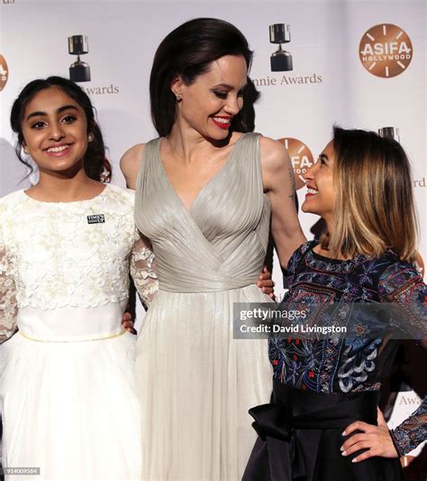 Actresses Saara Chaudry And Angelina Jolie Attend The 45th Annual