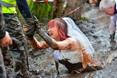 Watch A Match Made In Mud As Happy Couple Join In Fun Run Shropshire