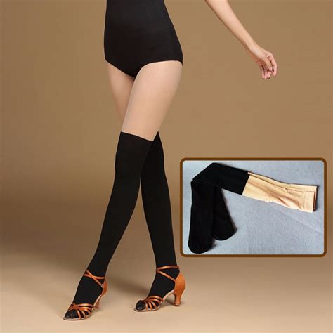 2020 New Latin Dance Accessories Adult Women Pant Bottoms Sock Stockings Black Flesh Pratice