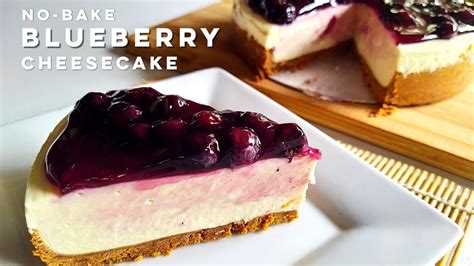 No Bake Blueberry Cheesecake Recipe Blueberry Yogurt Cheesecake Youtube