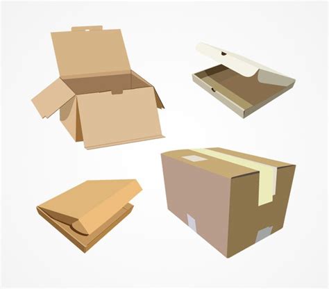 Cardboard Box Vector Set Free Vector For Free Download Freeimages